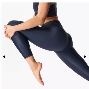 Four pairs of Sweaty Betty High Shine High Waist 7/8 Leggings. Two M and L.